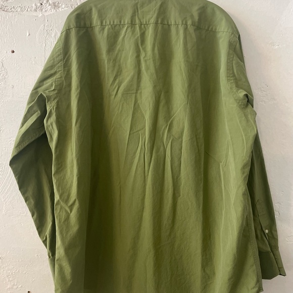 Tailorbyrd Men's Green button down collared Flip-cuff Shirt XXL - Picture 9 of 9